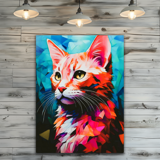 Cat A7, Printed On Gloss Aluminium To Enhance Colour And Detail, A Unique Gift That Will Lasts Forever...