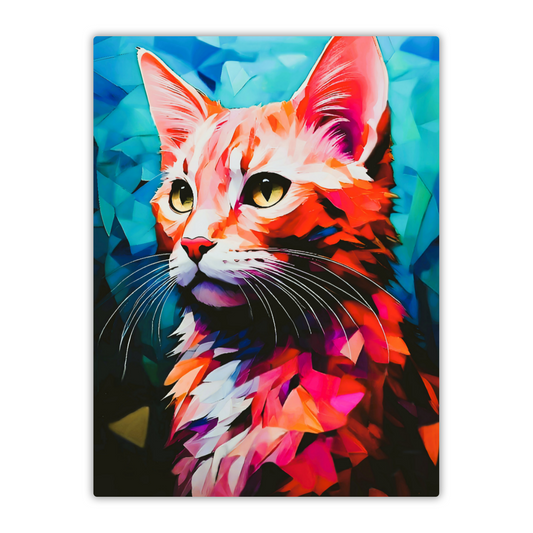 Cat A7, Printed On Gloss Aluminium To Enhance Colour And Detail, A Unique Gift That Will Lasts Forever...