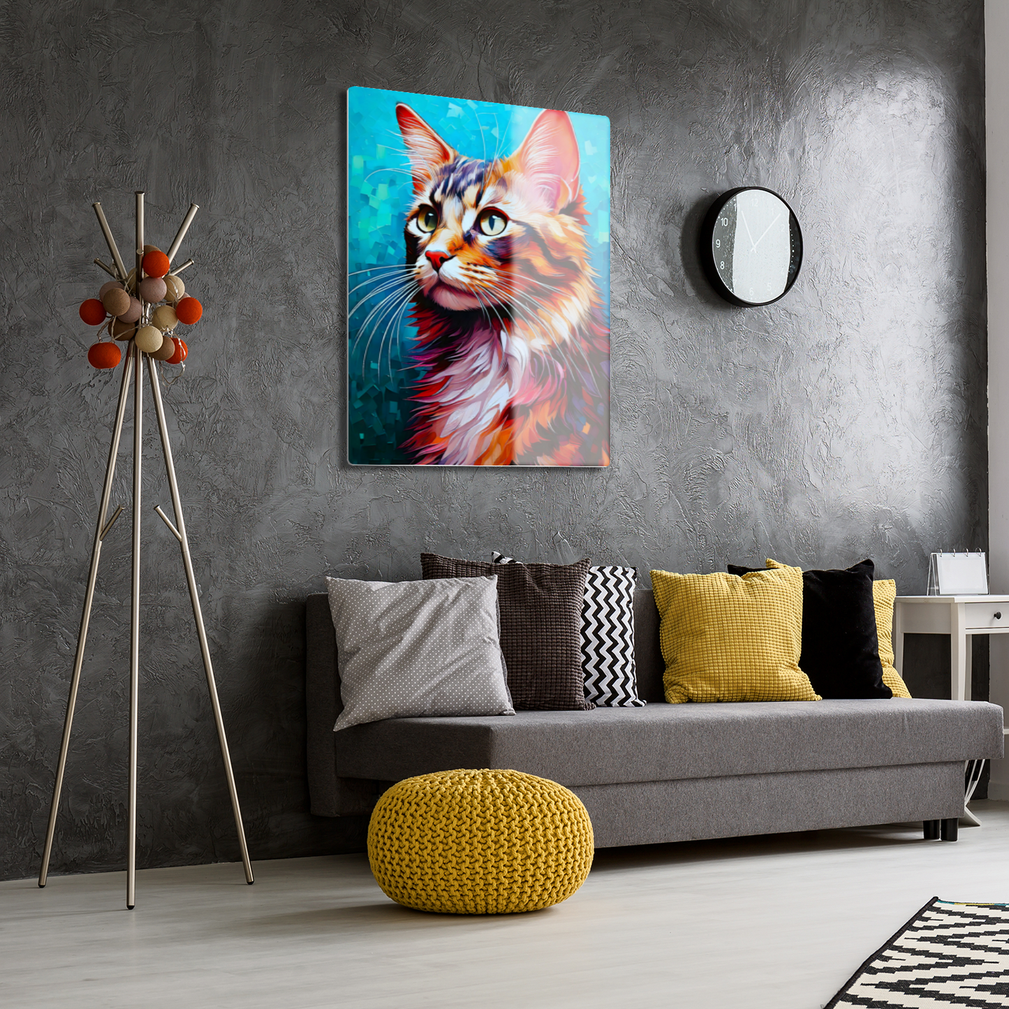 Cat A8, Printed On Gloss Aluminium To Enhance Colour And Detail, A Unique Gift That Will Lasts Forever...