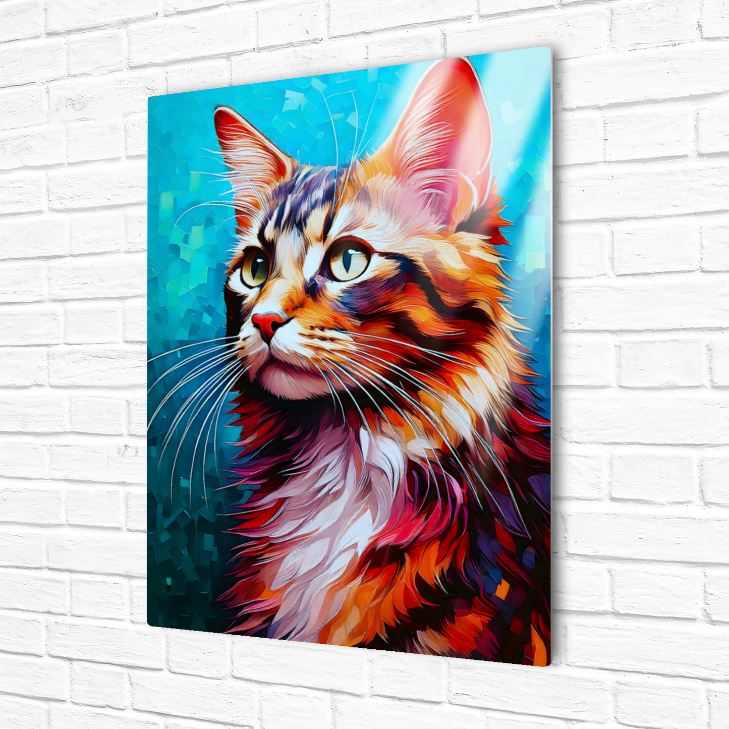 Cat A8, Printed On Gloss Aluminium To Enhance Colour And Detail, A Unique Gift That Will Lasts Forever...