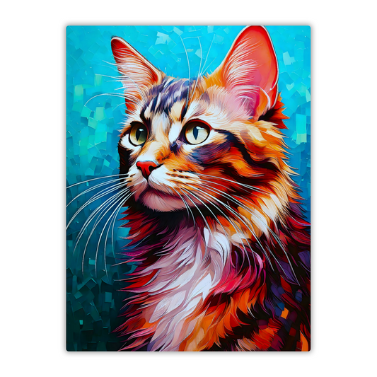 Cat A8, Printed On Gloss Aluminium To Enhance Colour And Detail, A Unique Gift That Will Lasts Forever...