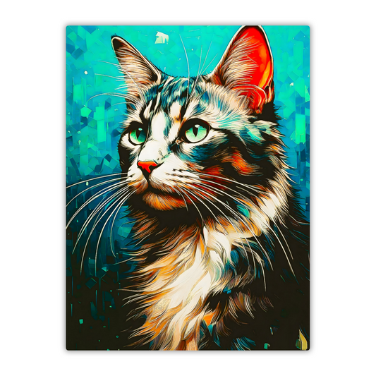 Cat A9, Printed On Gloss Aluminium To Enhance Colour And Detail, A Unique Gift That Will Lasts Forever...