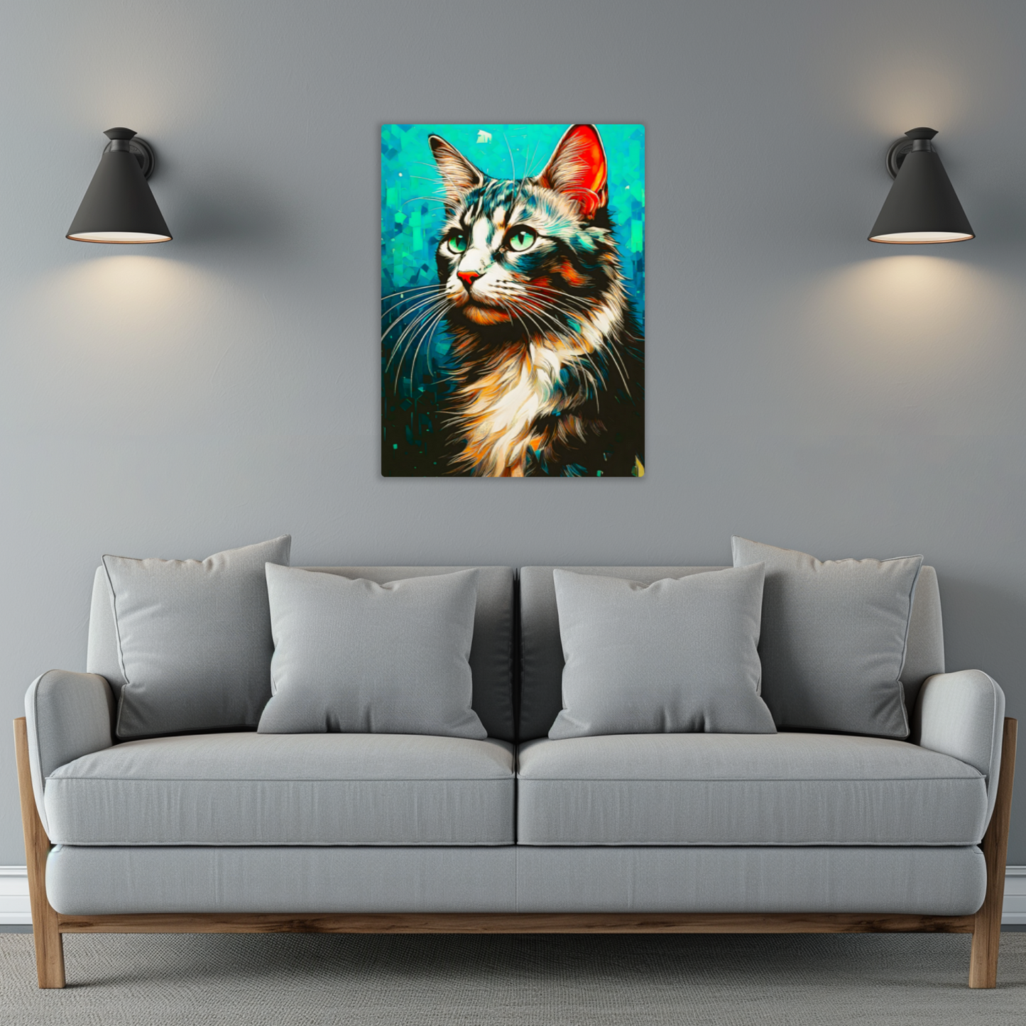 Cat A9, Printed On Gloss Aluminium To Enhance Colour And Detail, A Unique Gift That Will Lasts Forever...