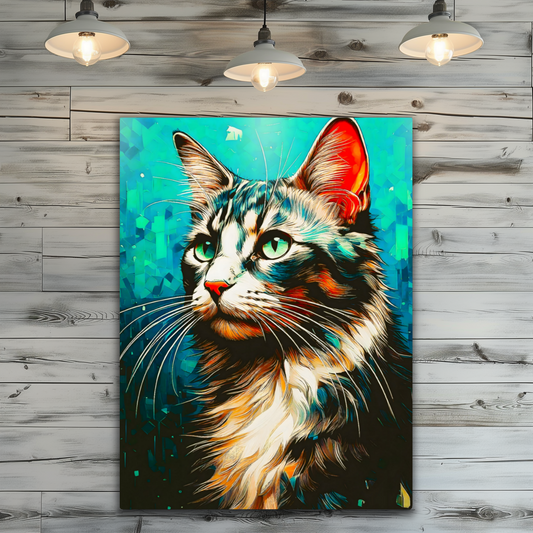 Cat A9, Printed On Gloss Aluminium To Enhance Colour And Detail, A Unique Gift That Will Lasts Forever...
