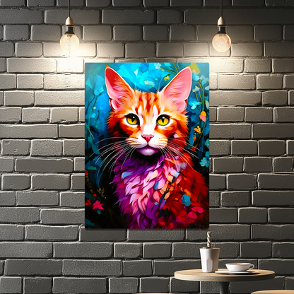 Cat A10, Printed On Gloss Aluminium To Enhance Colour And Detail, Vivid Image, A Unique Gift...