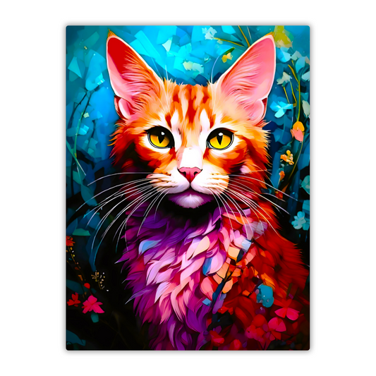 Cat A10, Printed On Gloss Aluminium To Enhance Colour And Detail, A Unique Gift That Will Lasts Forever...