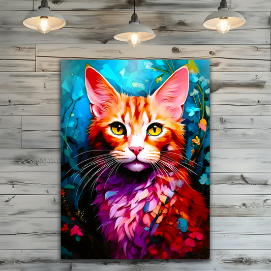 Cat A10, Printed On Gloss Aluminium To Enhance Colour And Detail, A Unique Gift That Will Lasts Forever...