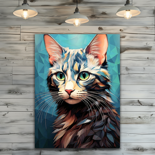 Cat A12, Printed On Gloss Aluminium To Enhance Colour And Detail, A Unique Gift That Will Lasts Forever...