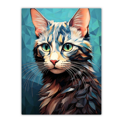 Cat A12, Printed On Gloss Aluminium To Enhance Colour And Detail, Vivid Colours, A Unique Gift...