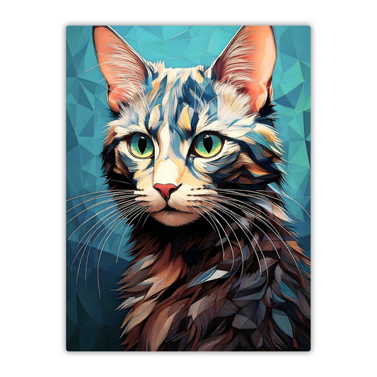 Cat A12, Printed On Gloss Aluminium To Enhance Colour And Detail, A Unique Gift That Will Lasts Forever...