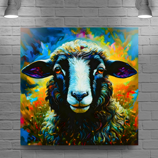 Dolly, The Sheep, Printed On High Quality Canvas, Colourful Print, Unique Images, A Gift To Last A Lifetime...