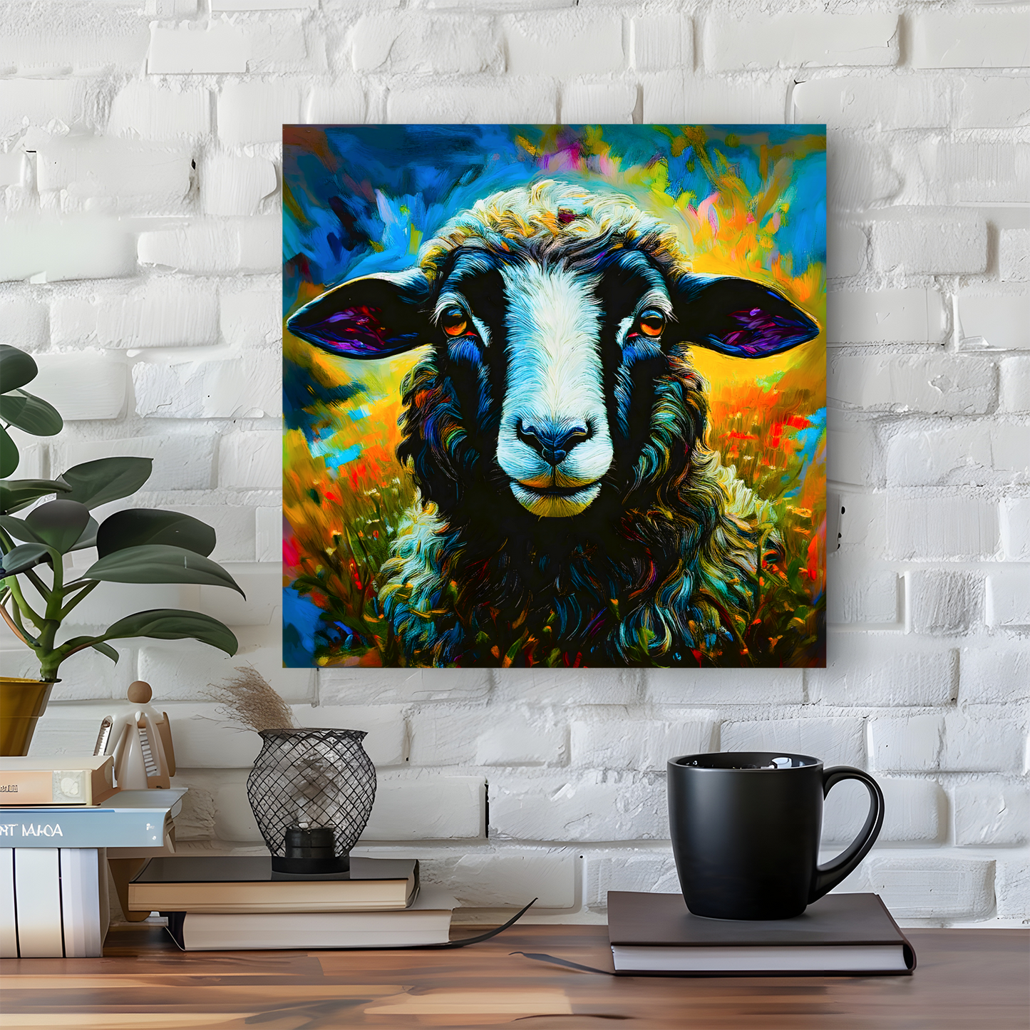 Dolly, The Sheep, Printed On High Quality Canvas, Colourful Print, Unique Images, A Gift To Last A Lifetime...
