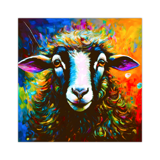 Holly, The Sheep, Printed On High Quality Canvas, Colourful Print,  Unique Images, A Gift To Last A Lifetime...