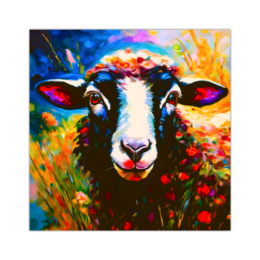 Larry, The Sheep, Printed On High Quality Canvas, Colourful Print, Unique Images, A Gift To Last A Lifetime..