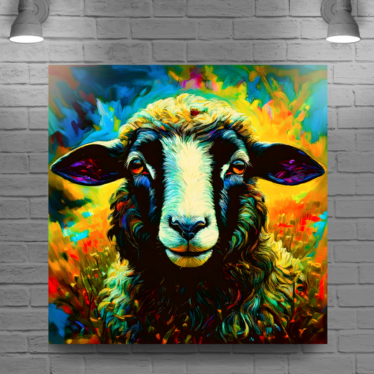 Harry The Sheep, Printed On High Quality Canvas, Colourful Print, Unique Images, A Gift To Last A Lifetime...