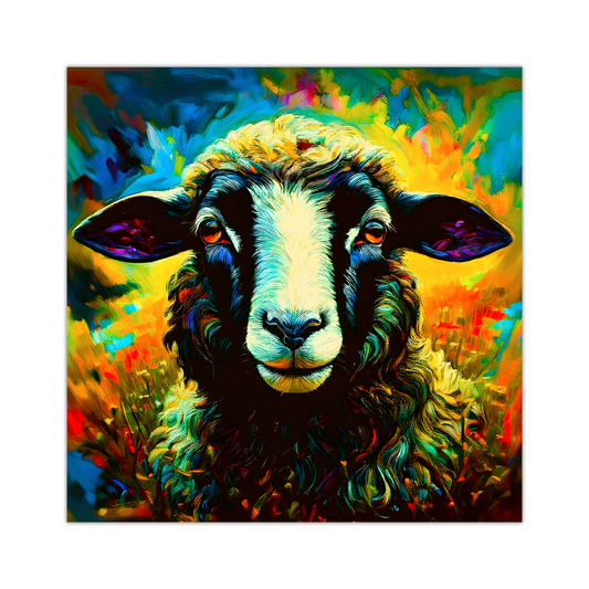 Harry The Sheep, Printed On High Quality Canvas, Colourful Print, Unique Images, A Gift To Last A Lifetime...