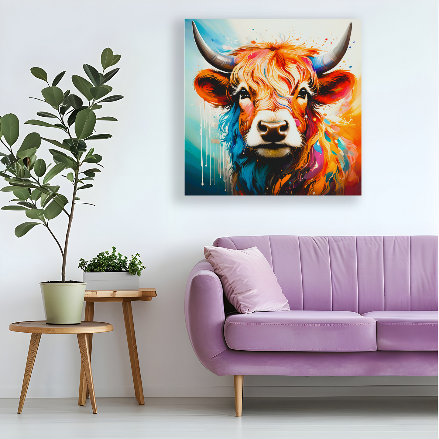 Highland Cows HC1, Printed On High Quality Canvas, Vivid Colours, Unique Images, A Gift To Last A Lifetime...