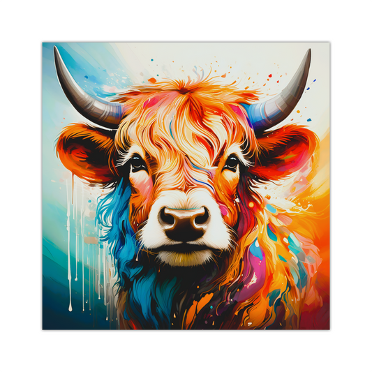 Highland Cows HC1, Printed On High Quality Canvas, Vivid Colours, Unique Images, A Gift To Last A Lifetime...