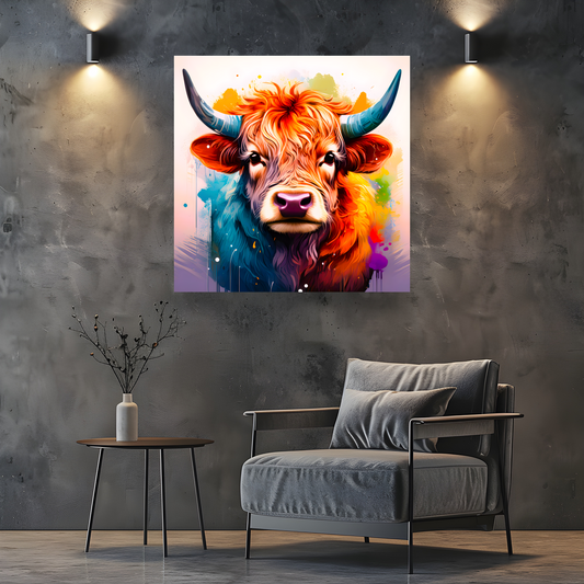 Highland Cows HC2, Printed On High Quality Canvas, Vivid Colours, Unique Images, A Gift To Last A Lifetime...