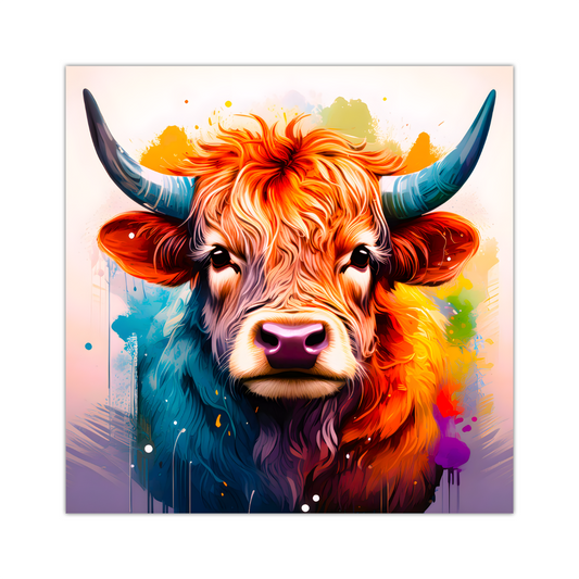 Highland Cows HC2, Printed On High Quality Canvas, Vivid Colours, Unique Images, A Gift To Last A Lifetime...