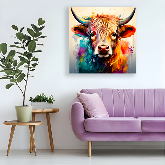 Highland Cows HC3, Printed On High Quality Canvas, Vivid Colours, Unique Images, A Gift To Last A Lifetime...