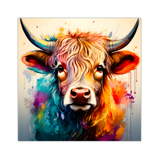 Highland Cows HC3, Printed On High Quality Canvas, Vivid Colours, Unique Images, A Gift To Last A Lifetime...