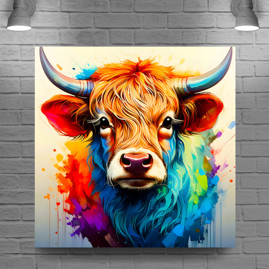 Highland Cows HC4, Printed On High Quality Canvas, Vivid Colours, Unique Images, A Gift To Last A Lifetime...