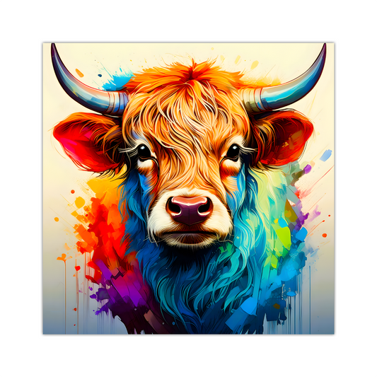 Highland Cows HC4, Printed On High Quality Canvas, Vivid Colours, Unique Images, A Gift To Last A Lifetime...