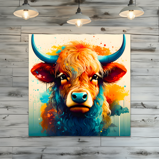 Highland Cows HC5, Printed On Gloss Aluminium To Enhance Colour And Detail, A Unique Gift That Will Lasts Forever...