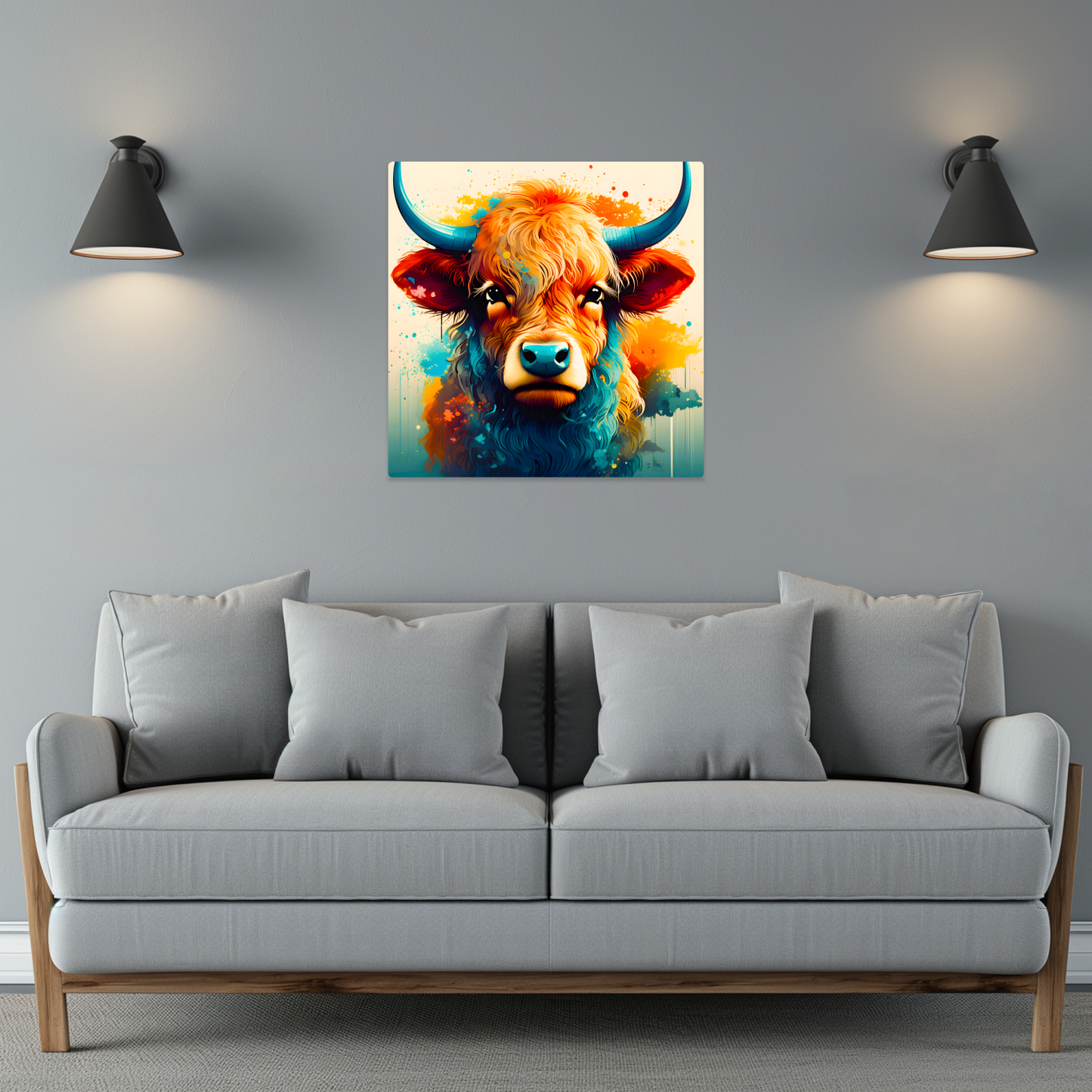 Highland Cows HC5, Printed On Gloss Aluminium To Enhance Colour And Detail, A Unique Gift That Will Lasts Forever...