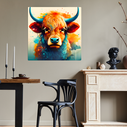 Highland Cow HC5, Printed on aluminium to enhance colour and detail, unique print, an enduring gift...