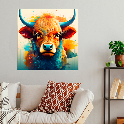 Highland Cow HC5, Printed on aluminium to enhance colour and detail, unique print, an enduring gift...