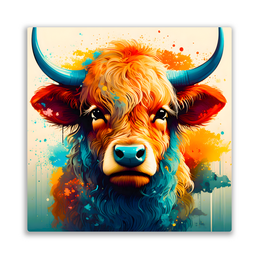 Highland Cows HC5, Printed On Gloss Aluminium To Enhance Colour And Detail, A Unique Gift That Will Lasts Forever...