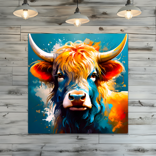 Highland Cows HC6, Printed On Gloss Aluminium To Enhance Colour And Detail, A Unique Gift That Will Lasts Forever...