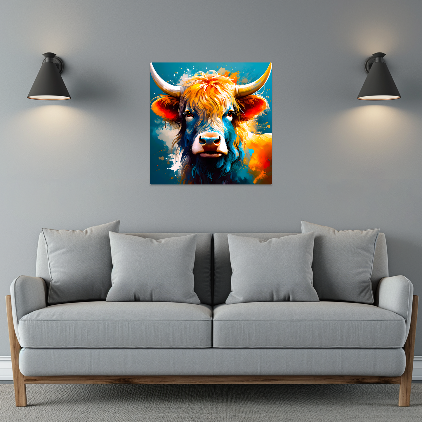 Highland Cows HC6, Printed On Gloss Aluminium To Enhance Colour And Detail, A Unique Gift That Will Lasts Forever...