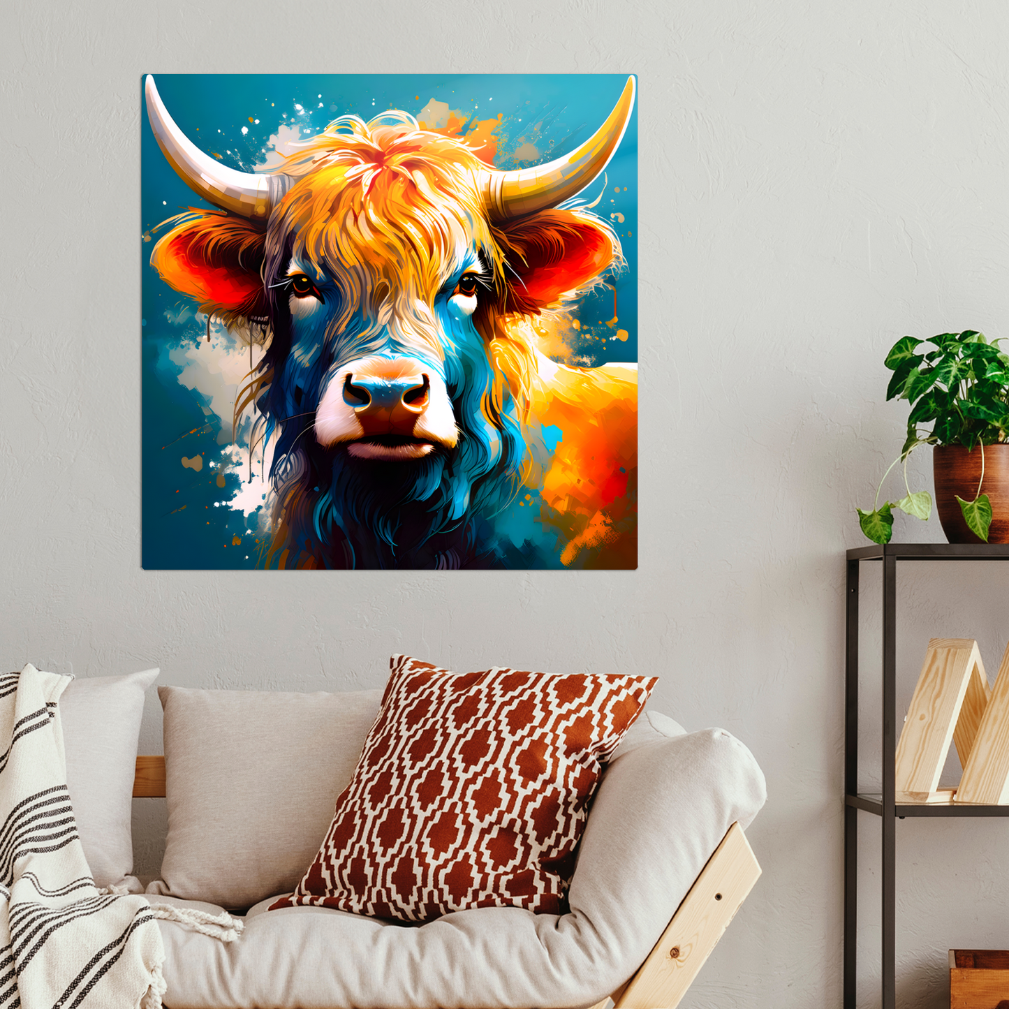 Highland Cows HC6, Printed On Gloss Aluminium To Enhance Colour And Detail, A Unique Gift That Will Lasts Forever...