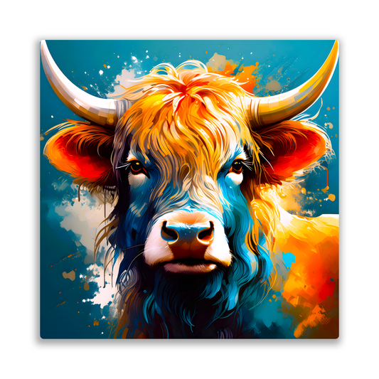 Highland Cows HC6, Printed On Gloss Aluminium To Enhance Colour And Detail, A Unique Gift That Will Lasts Forever...