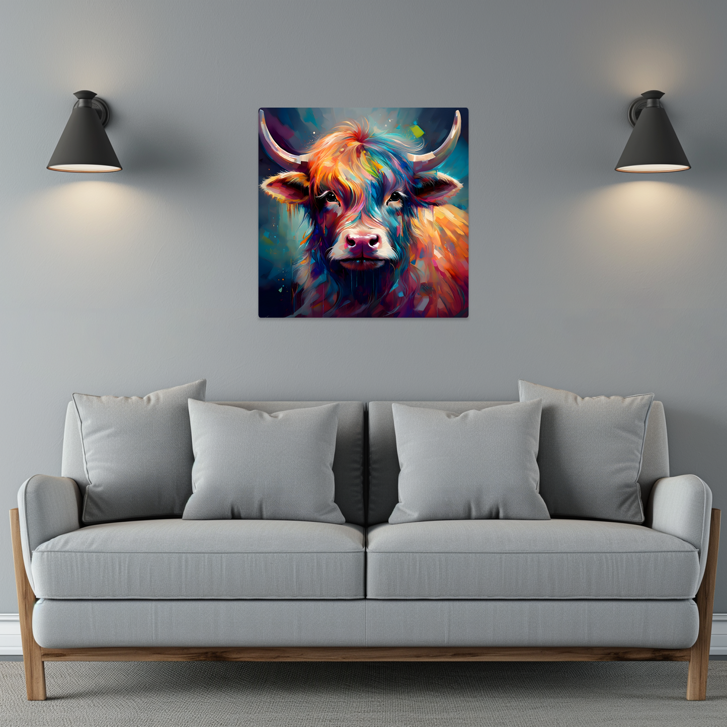 Highland Cows HC7, Printed On Gloss Aluminium To Enhance Colour And Detail, A Unique Gift That Will Lasts Forever...