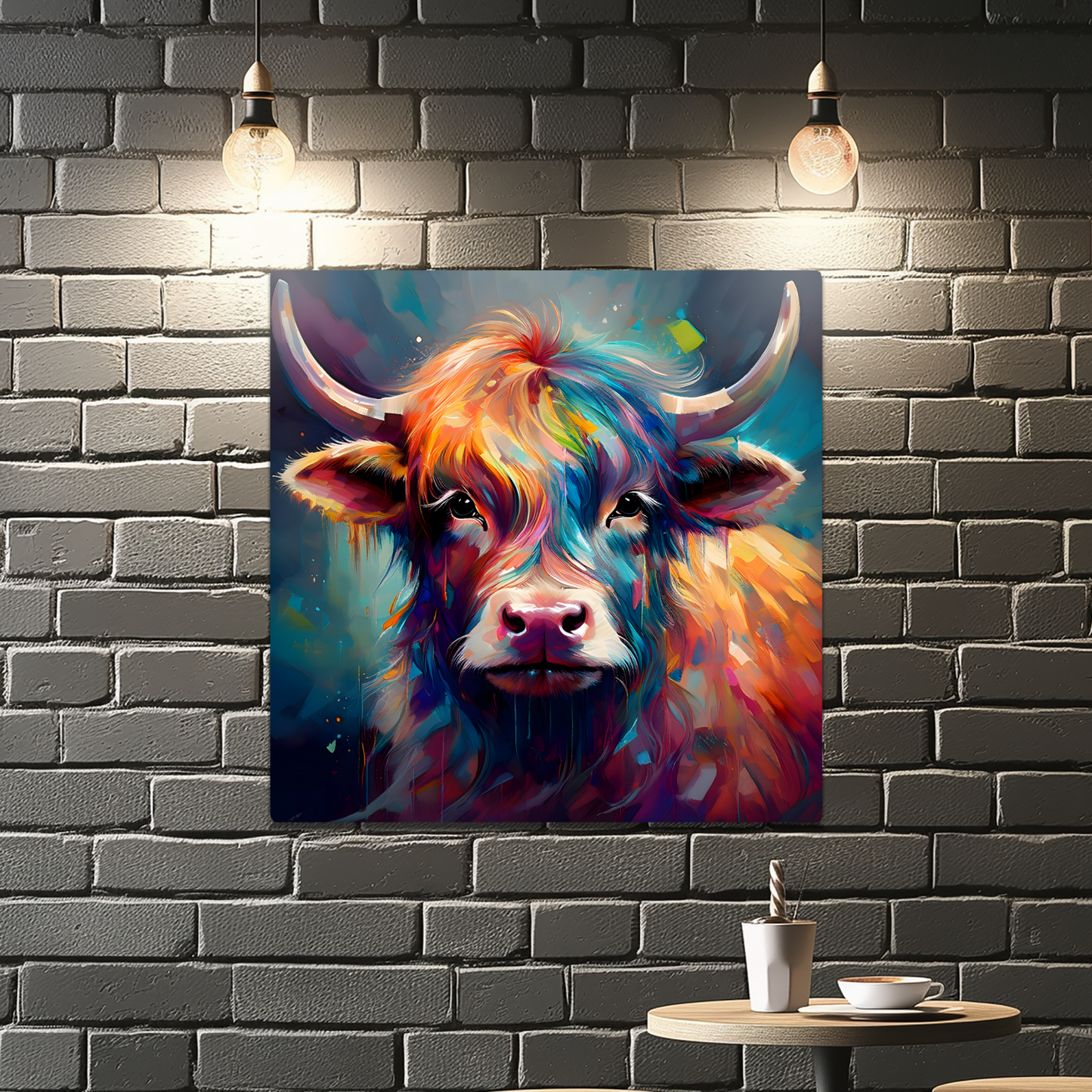 Highland Cows HC7, Printed On Gloss Aluminium To Enhance Colour And Detail, A Unique Gift That Will Lasts Forever...