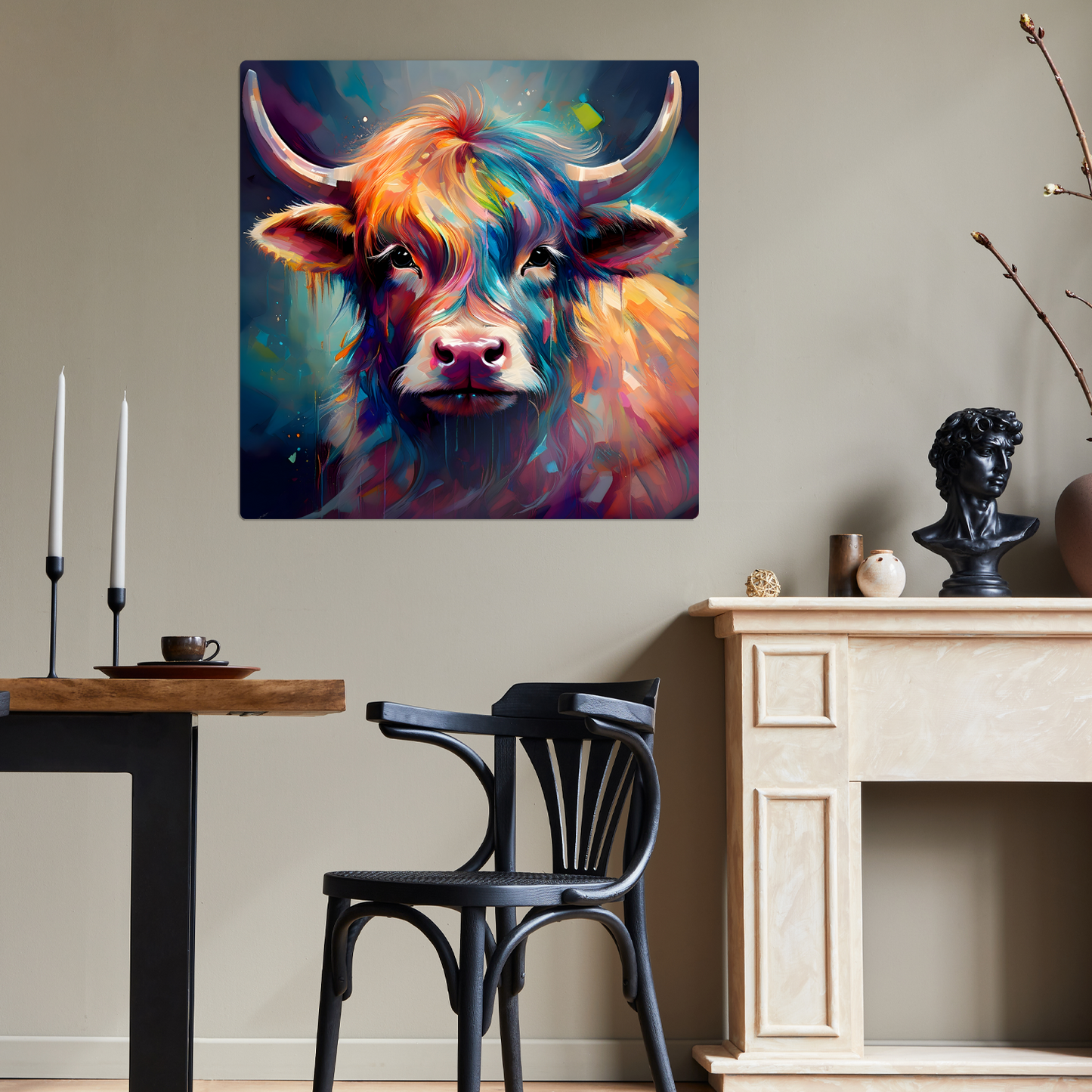 Highland Cows HC7, Printed On Gloss Aluminium To Enhance Colour And Detail, A Unique Gift That Will Lasts Forever...