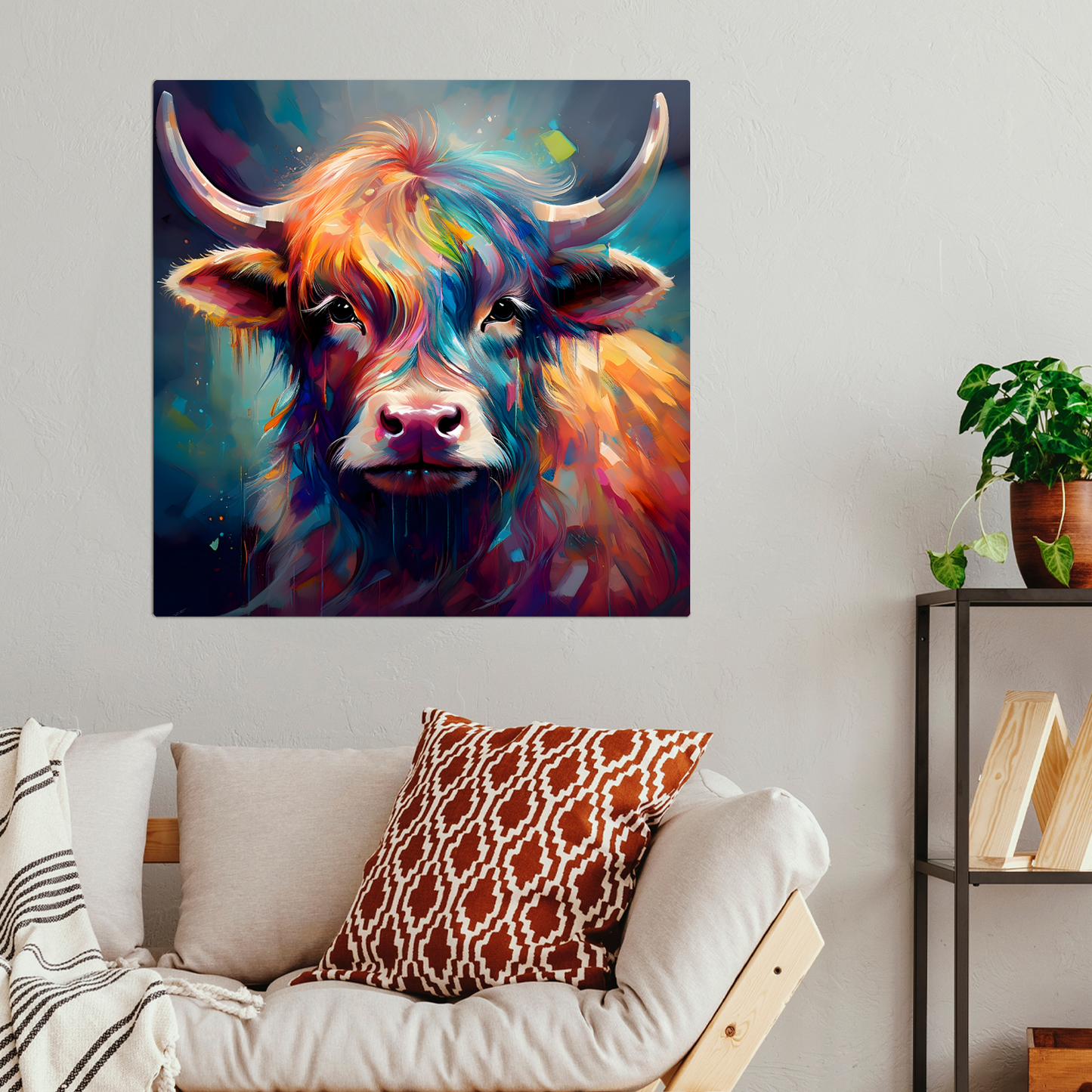Highland Cows HC7, Printed On Gloss Aluminium To Enhance Colour And Detail, A Unique Gift That Will Lasts Forever...