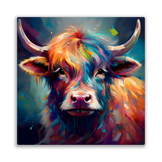 Highland Cows HC7, Printed On Gloss Aluminium To Enhance Colour And Detail, A Unique Gift That Will Lasts Forever...