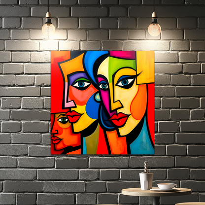 Cubism Style 1, Printed on aluminium to enhance colour and detail. A great gift idea that will endure for a lifetime...