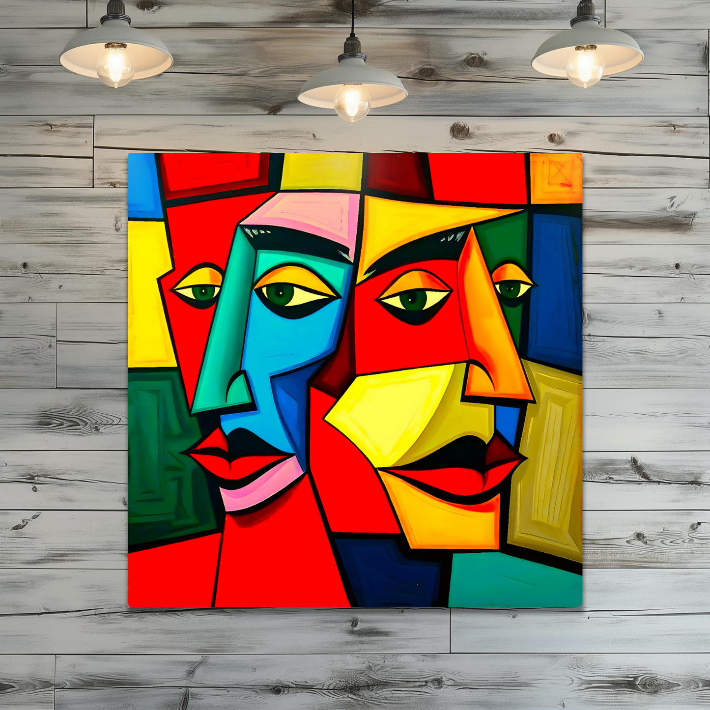 Picasso Style Abstract 7, Printed On Gloss Aluminium To Enhance Colour And Detail, A Unique Gift That Will Lasts Forever...