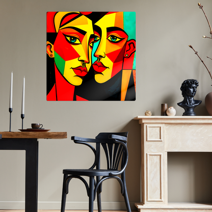 Cubism Style 8, Printed on aluminium to enhance colour and detail. A great gift idea that will endure for a lifetime...