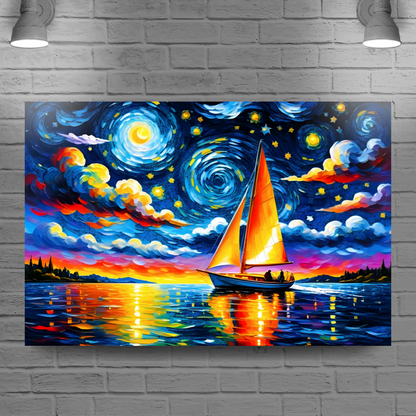 Sailboat 2, Printed On High Quality Canvas, Vivid Colours, Box Canvas, Unique Images, A Lasting Gift...