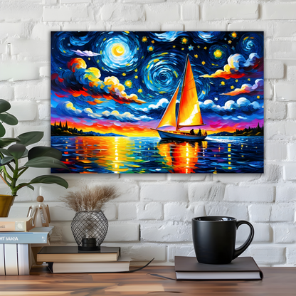 Sailboat 2, Printed On High Quality Canvas, Vivid Colours, Box Canvas, Unique Images, A Lasting Gift...