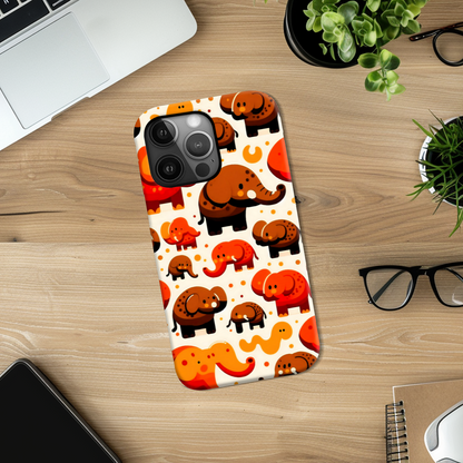 Elephant Print 1, Slim Phone Case, Full Wrap Technology, Crafted From Premium Polycarbonate, Unique Image...
