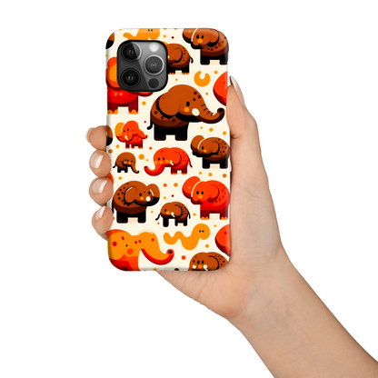 Elephant Print 1, Slim Phone Case, Full Wrap Technology, Crafted From Premium Polycarbonate, Unique Image...