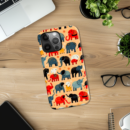 Elephant Print 2, Slim Phone Case, Full Wrap Technology, Crafted From Premium Polycarbonate, Unique Image...